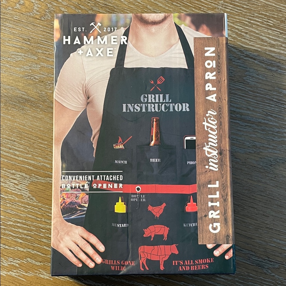 Hammer + Axe 'Grill Instructor' BBQ Apron